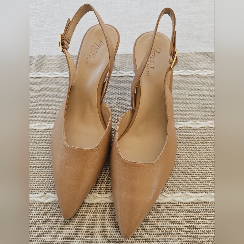 New 27 EDIT Naturalizer Felicia Slingback Size 9.5 M Tan/Taupe